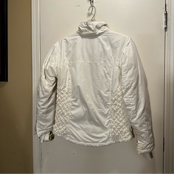Women's White Quilted Jacket - Picture 2 of 9